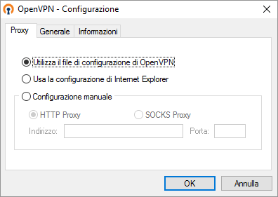 Configurazione da file di OpenVPN